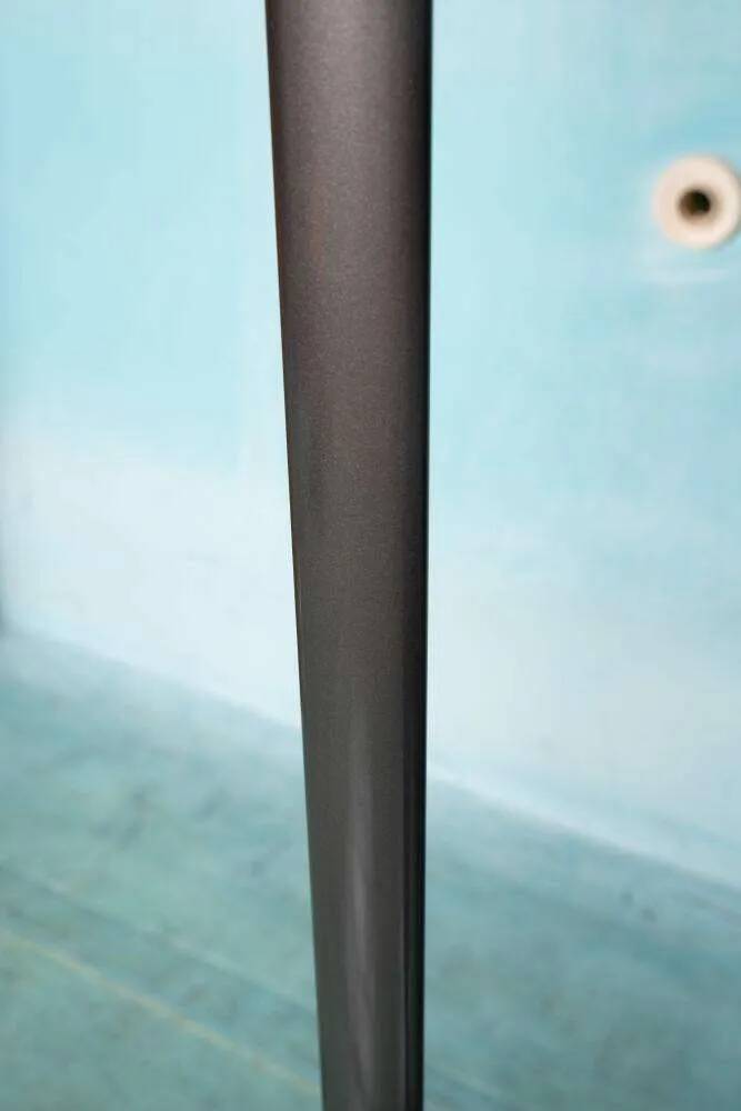 Vintage floor lamp by Artemide in glass, minimalist uplight from the 80s.