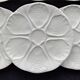 6 Oyster plates in white Limoges porcelain