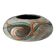 Modernist Raku bowl vase with glaze effect, signed.