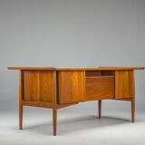 Danish Teak Executive Desk by Arne Vodder for H.P. Hansen, 1960s
