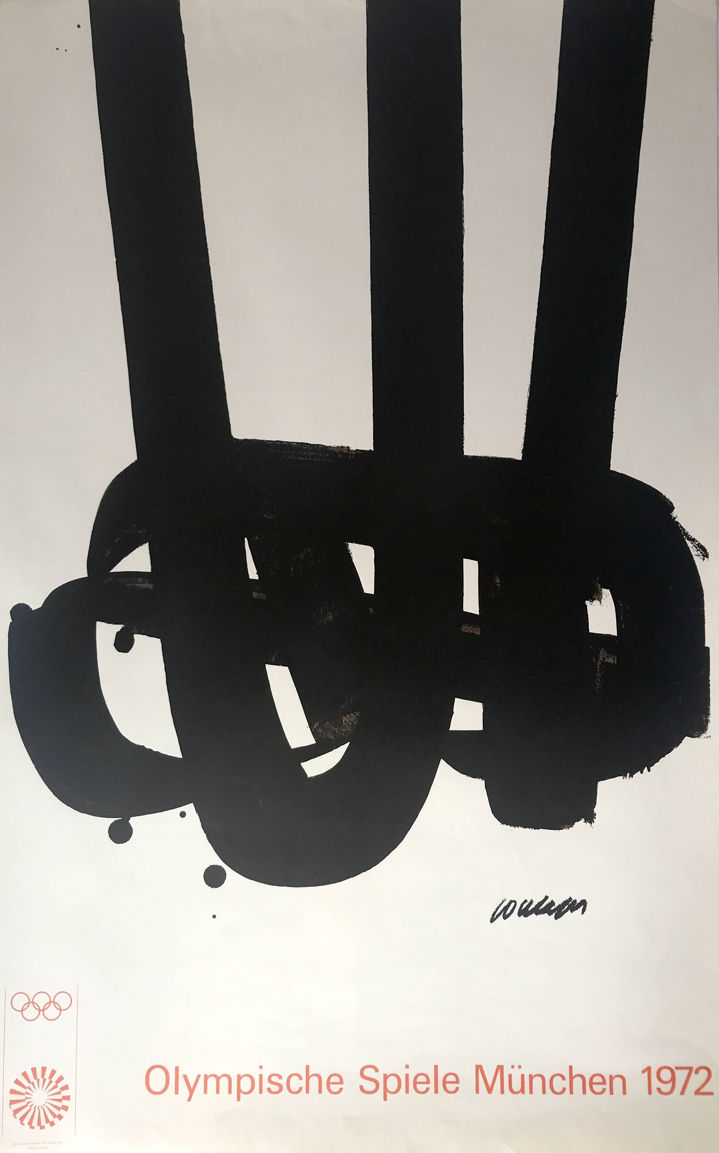 Pierre SOULAGES, Olympische Spiele München, 1972. Original lithograph poster