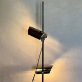 Scandinavian floor lamp in 70's Space Age style, chrome and steel