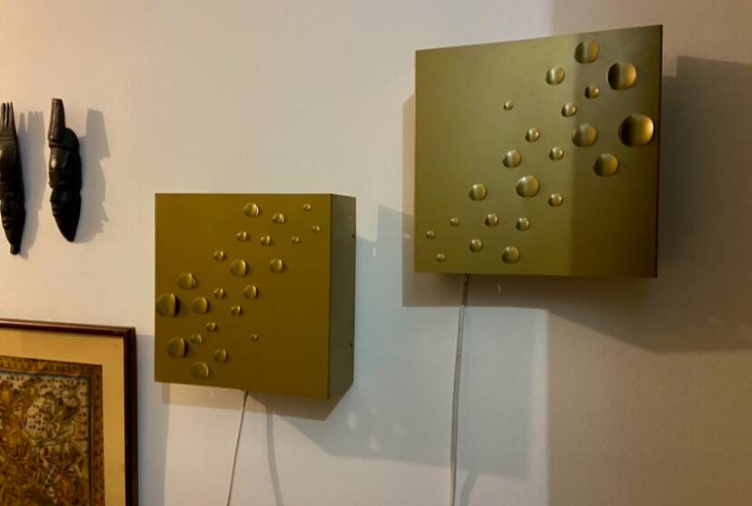 Pair of wall sconces, Evert Jelle Jelles for Raak, Paus base 1960.