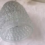 Suspension vintage ' 70s, molded glass globe highlight