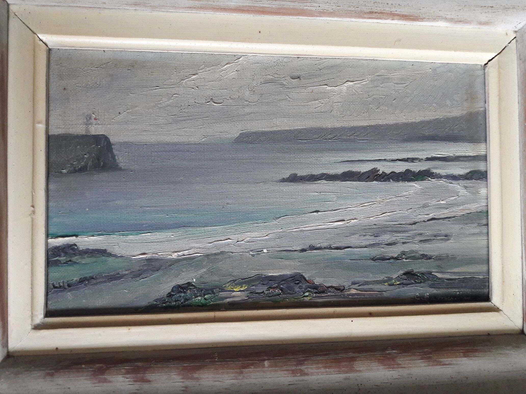 Signed marine painting