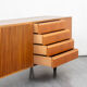 Very large enfilade, 60s, teak, restored, 293cm