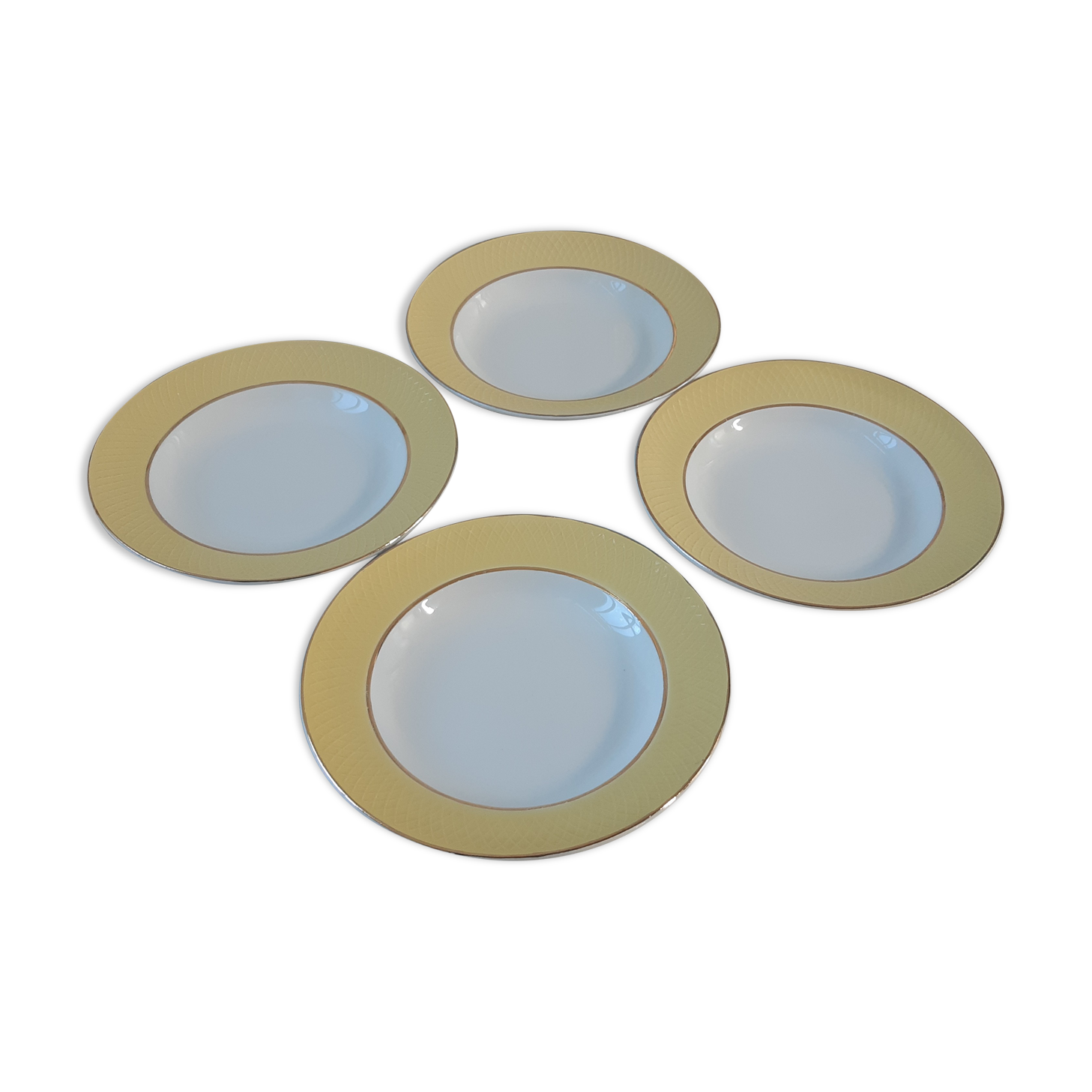 Set of 4 hollow plates Moulins des Loups