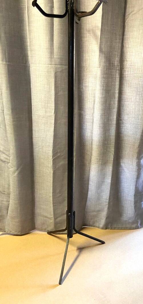 Antique Coat Rack Welded Forged Steel Folk Art Rustic Vintage Industrial