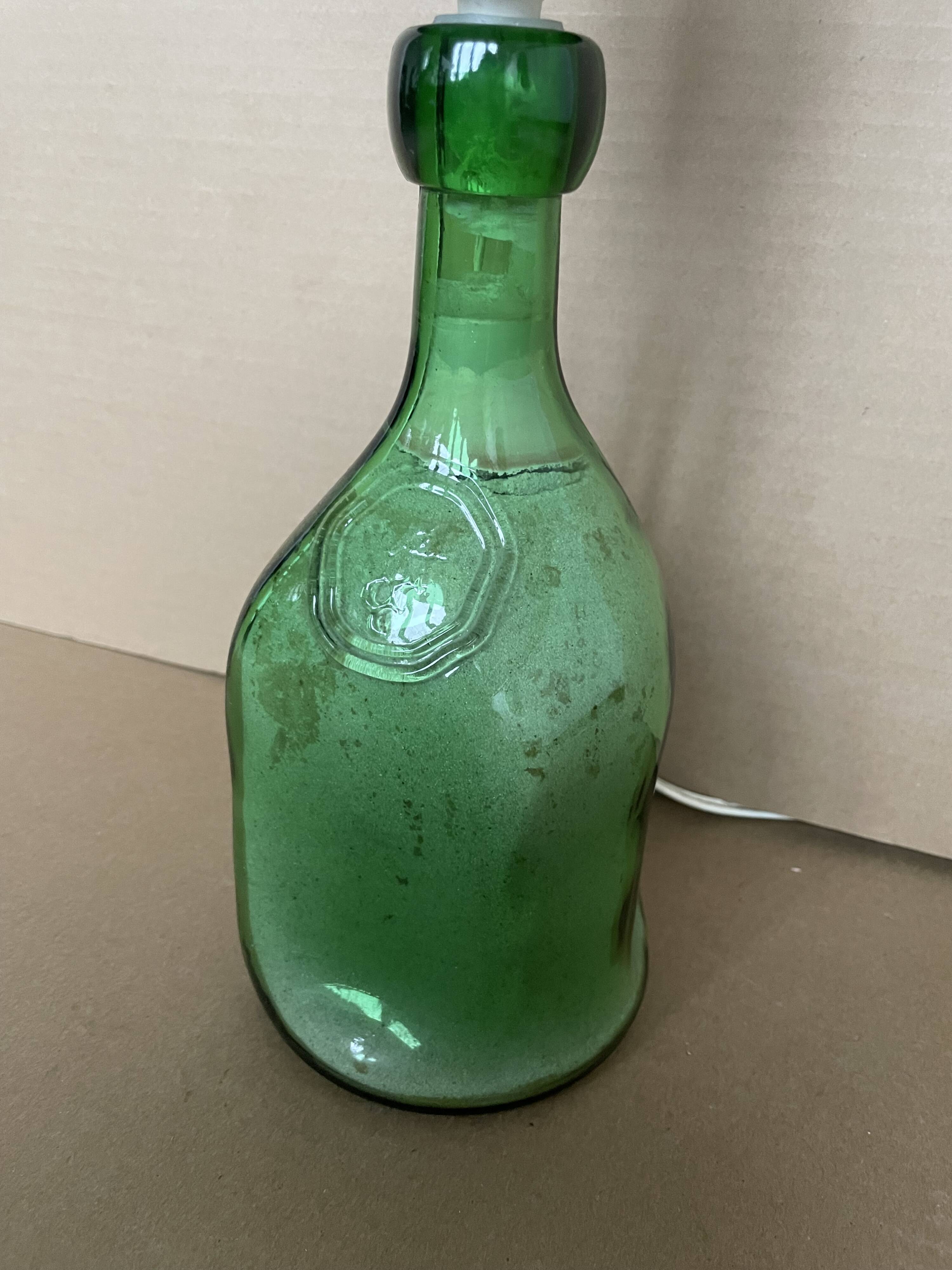 Antique glass table lamp