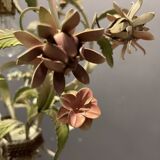 Italian tole flower chandelier, 1960s