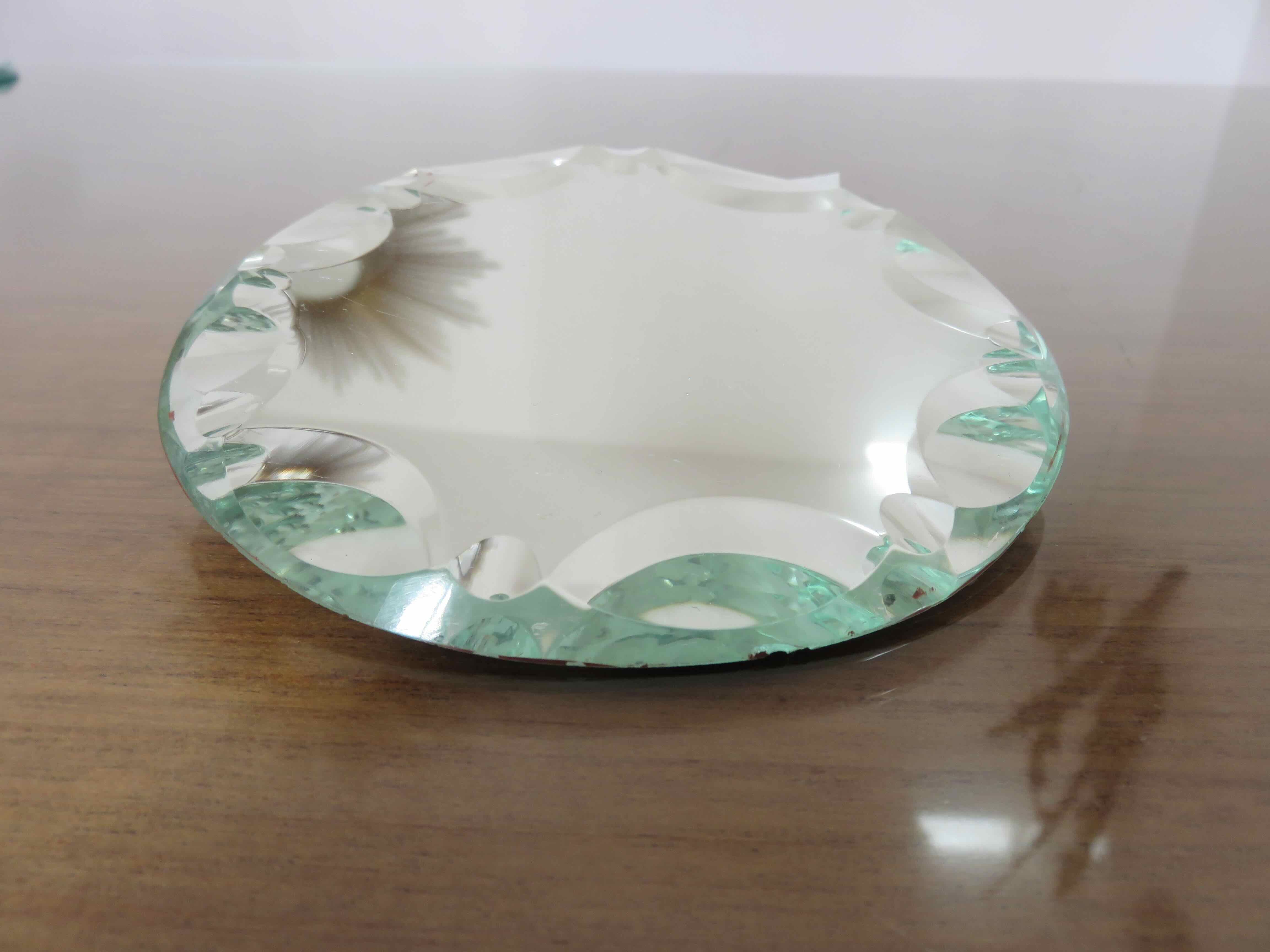 Set of 6 small antique mirrors beveled art Deco to pose