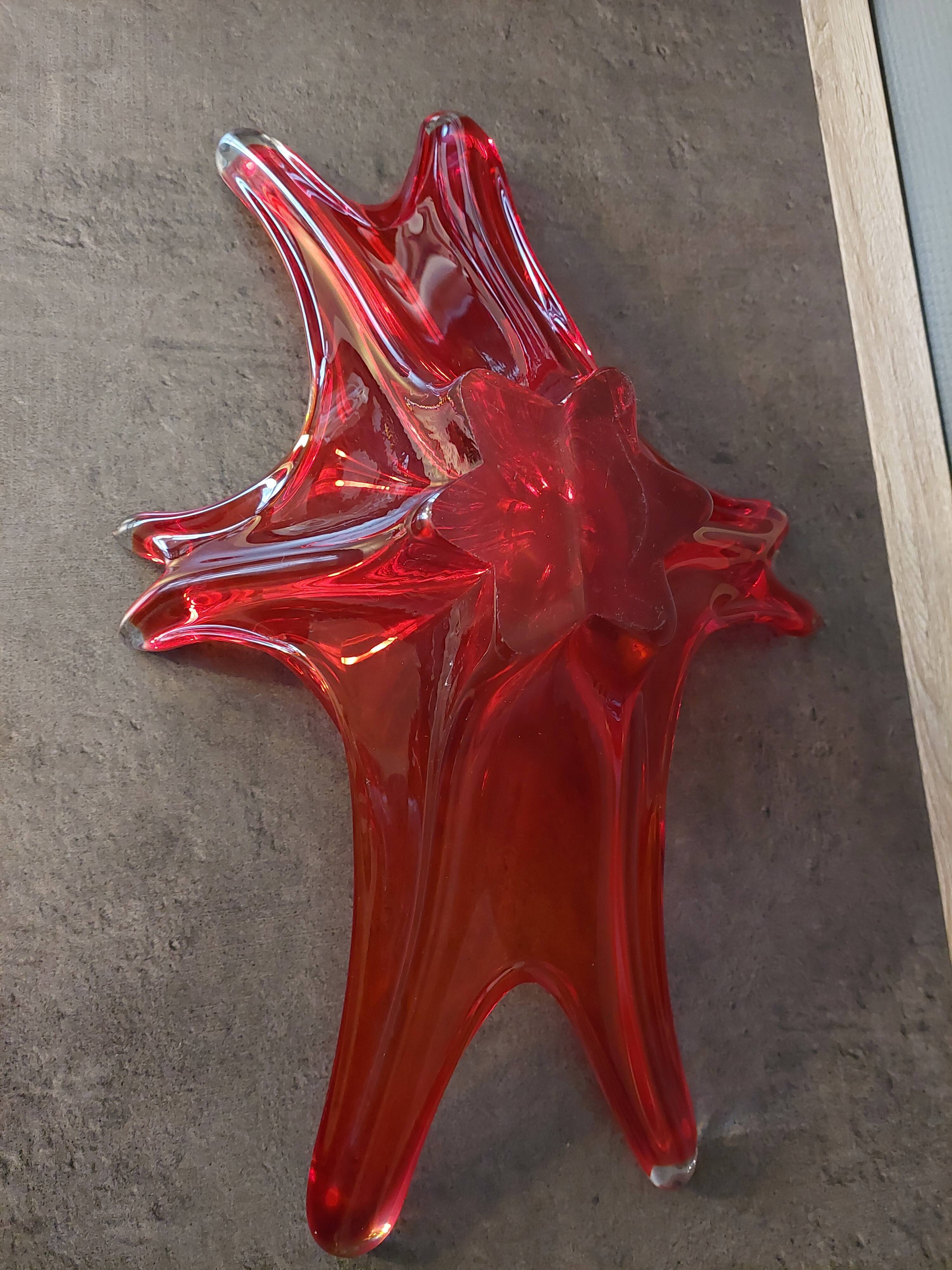Vintage Red Fruit Cup - Glass