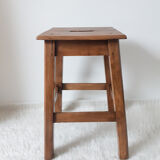 Antique solid wood stool, antique French