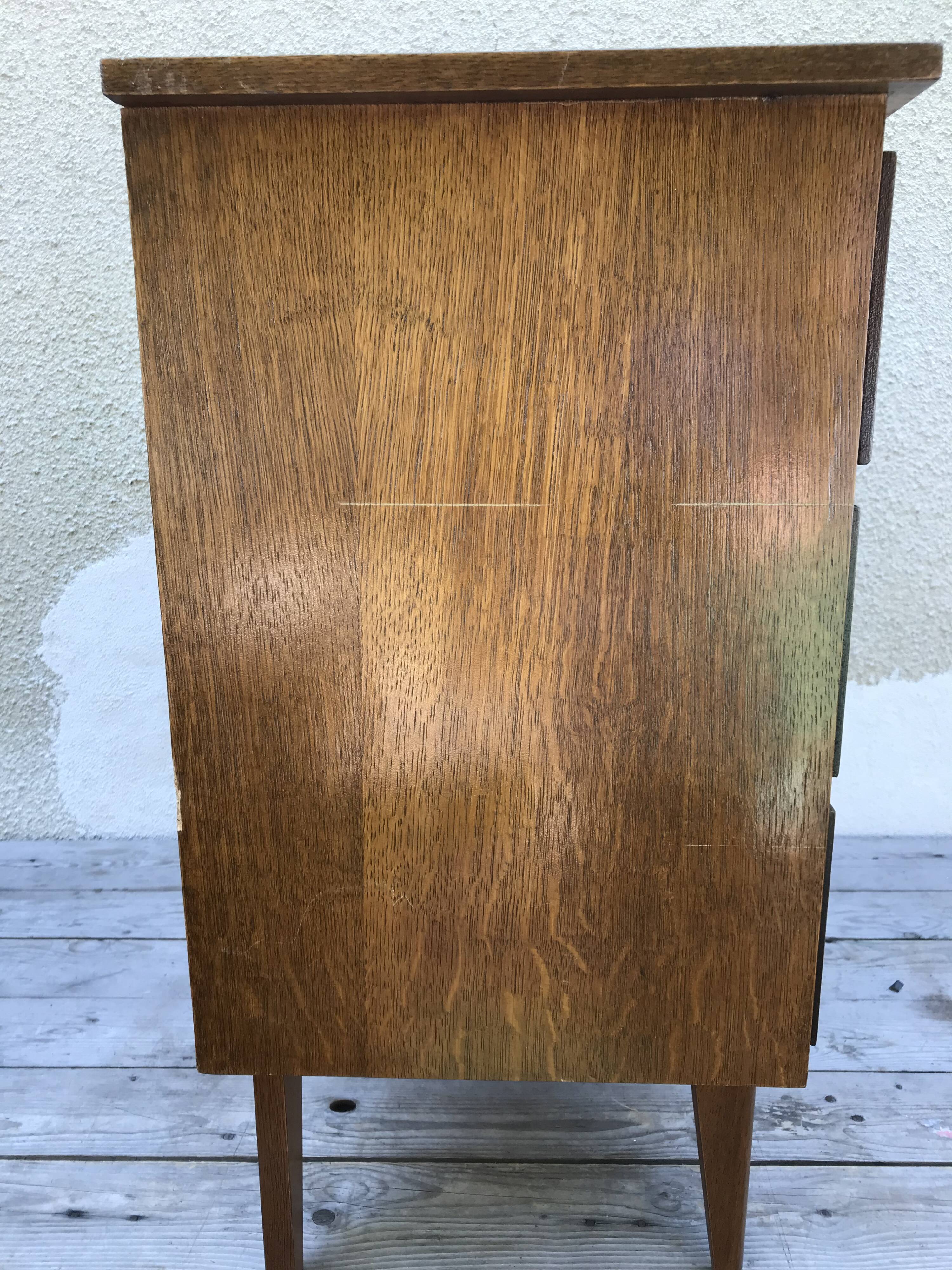 Chest of drawers wood feet compass 70