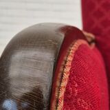 1950s, Danish design, armchair, original condition, red cotton-wool fabric.