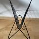Black galvanized metal magazine rack