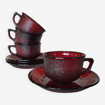 4 Arcoroc Sierra Ruby cups