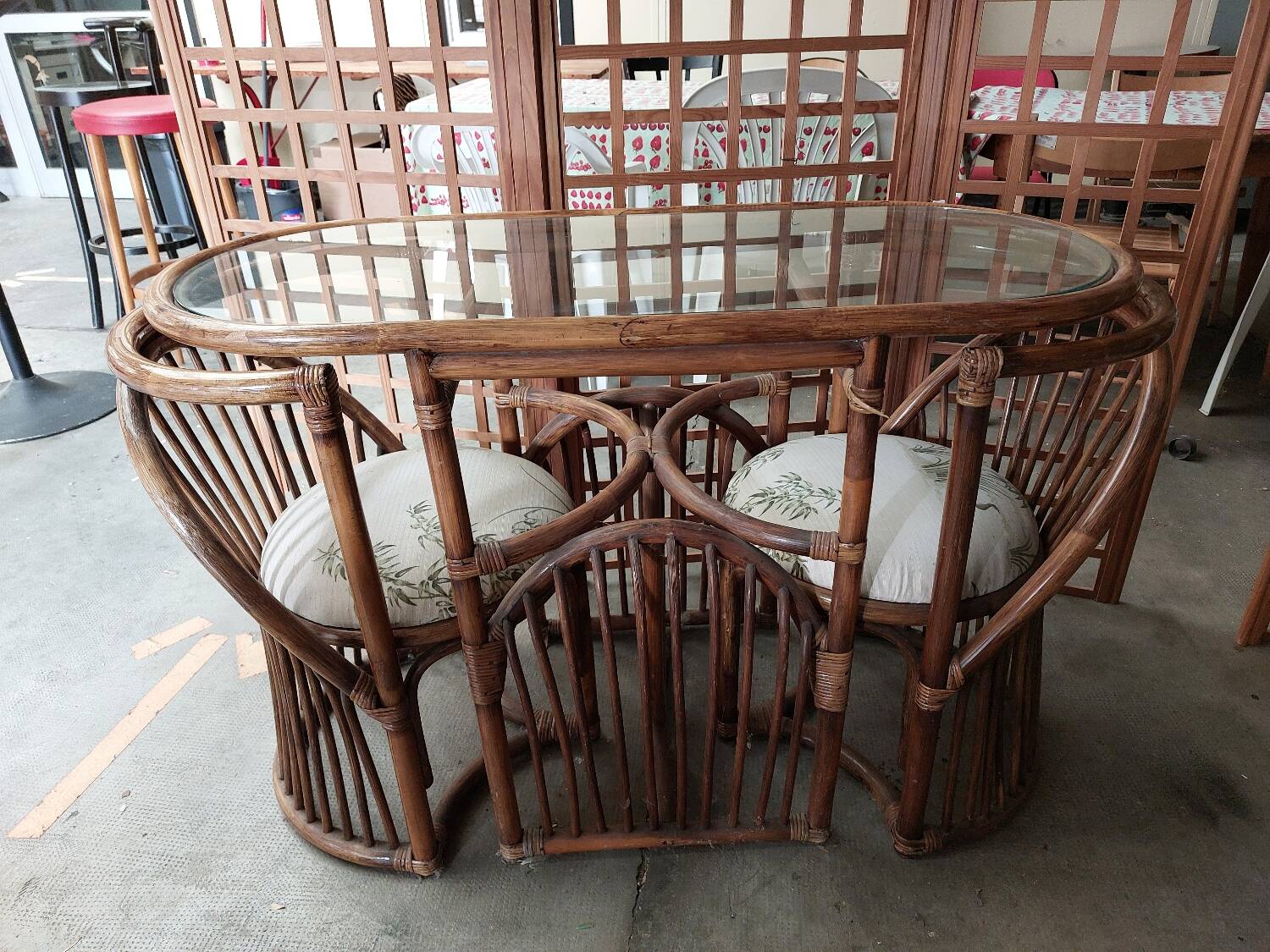 Vintage rattan garden furniture