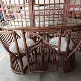 Vintage rattan garden furniture