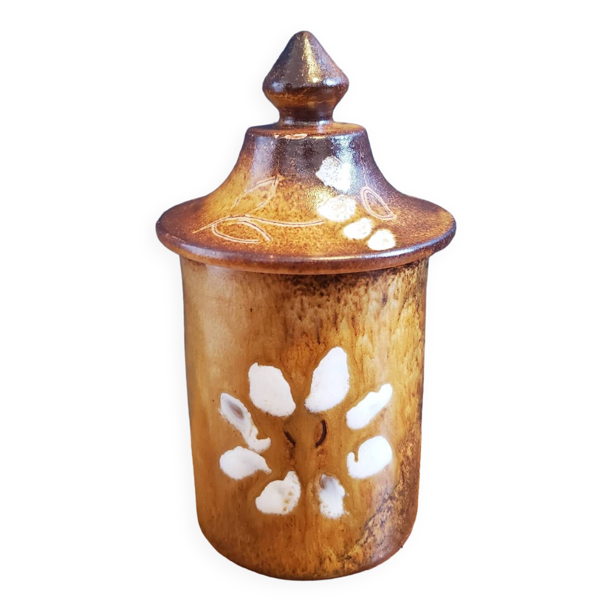 Pot signed La Roue Vallauris in ceramic