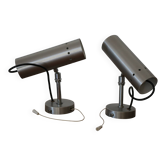 Brushed metal wall lights 1970 (tube)