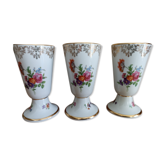 Trio mugs fleuris