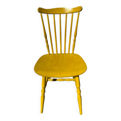 Chaise Baumann jaune moutarde