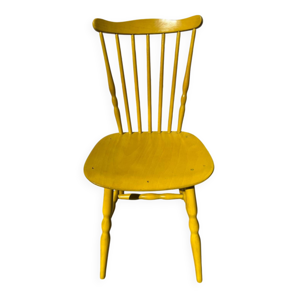 Chaise Baumann jaune moutarde