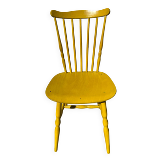 Chaise Baumann jaune moutarde