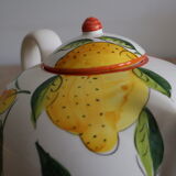 Théière décor fruits en céramique