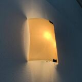 Postmodern vintage Italian glass wall lamp by Lucitalia, 1970s.