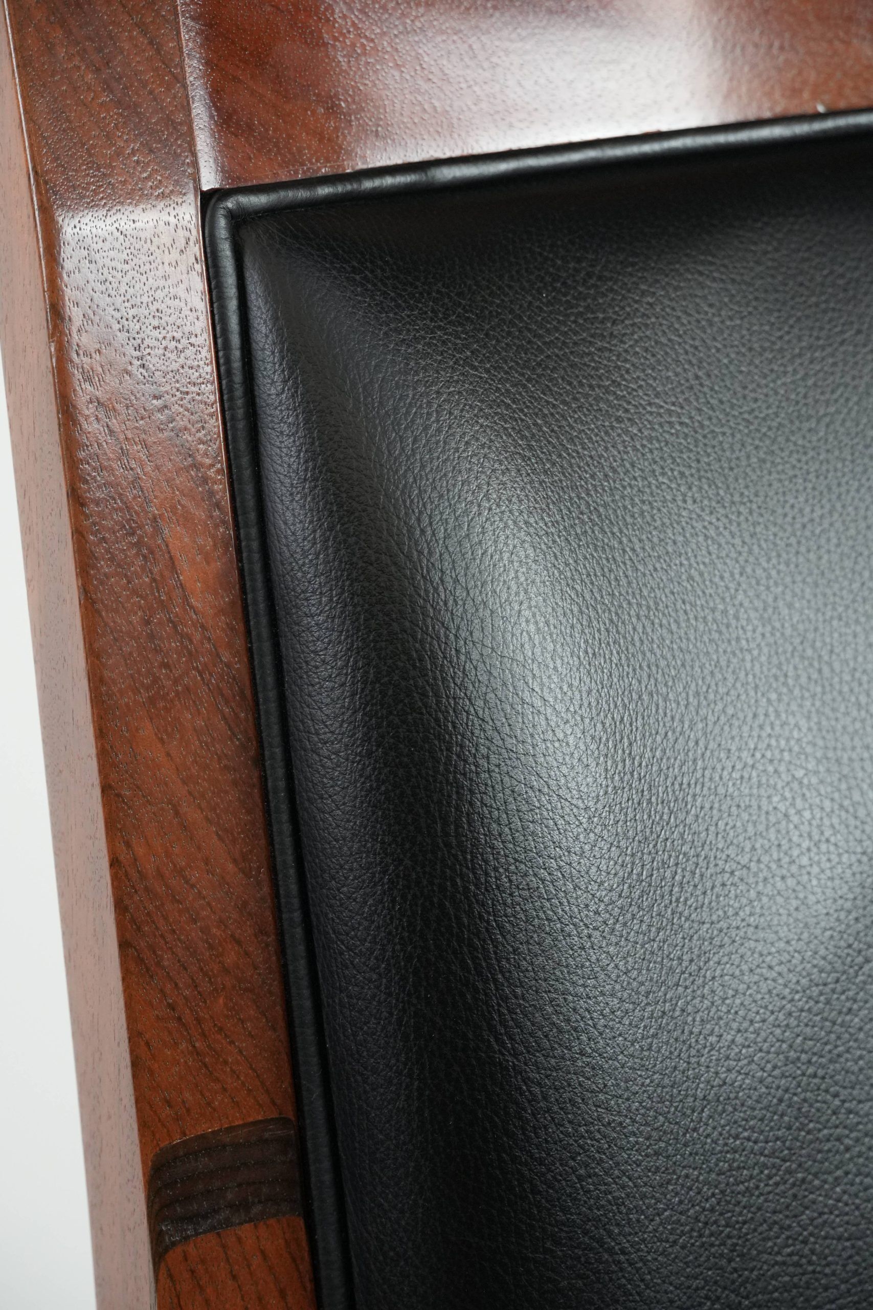 Beautiful and very comfortable black Art Deco design armchair