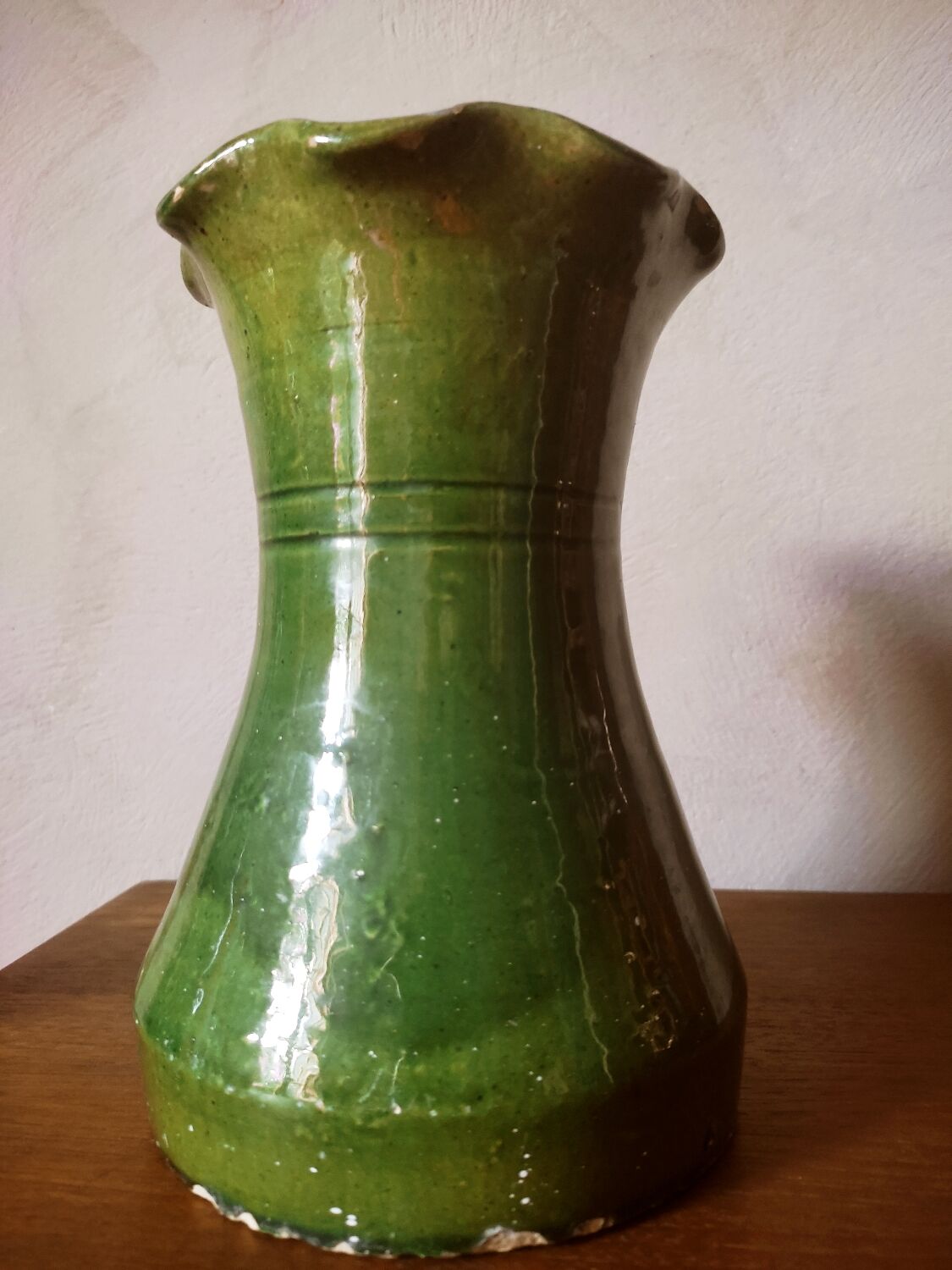 Glazed terracotta vase