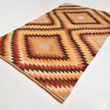 177x291Cm Geometric Style Kilim Rug, Turkish Kilim Rug, 177x291Cm
