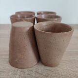 Set of 6 stoneware cups