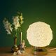 Vintage Art Deco globe table lamp in white Clichy glass