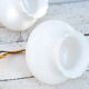 2 wall sconces golden metal gooseneck and opaline lampshade