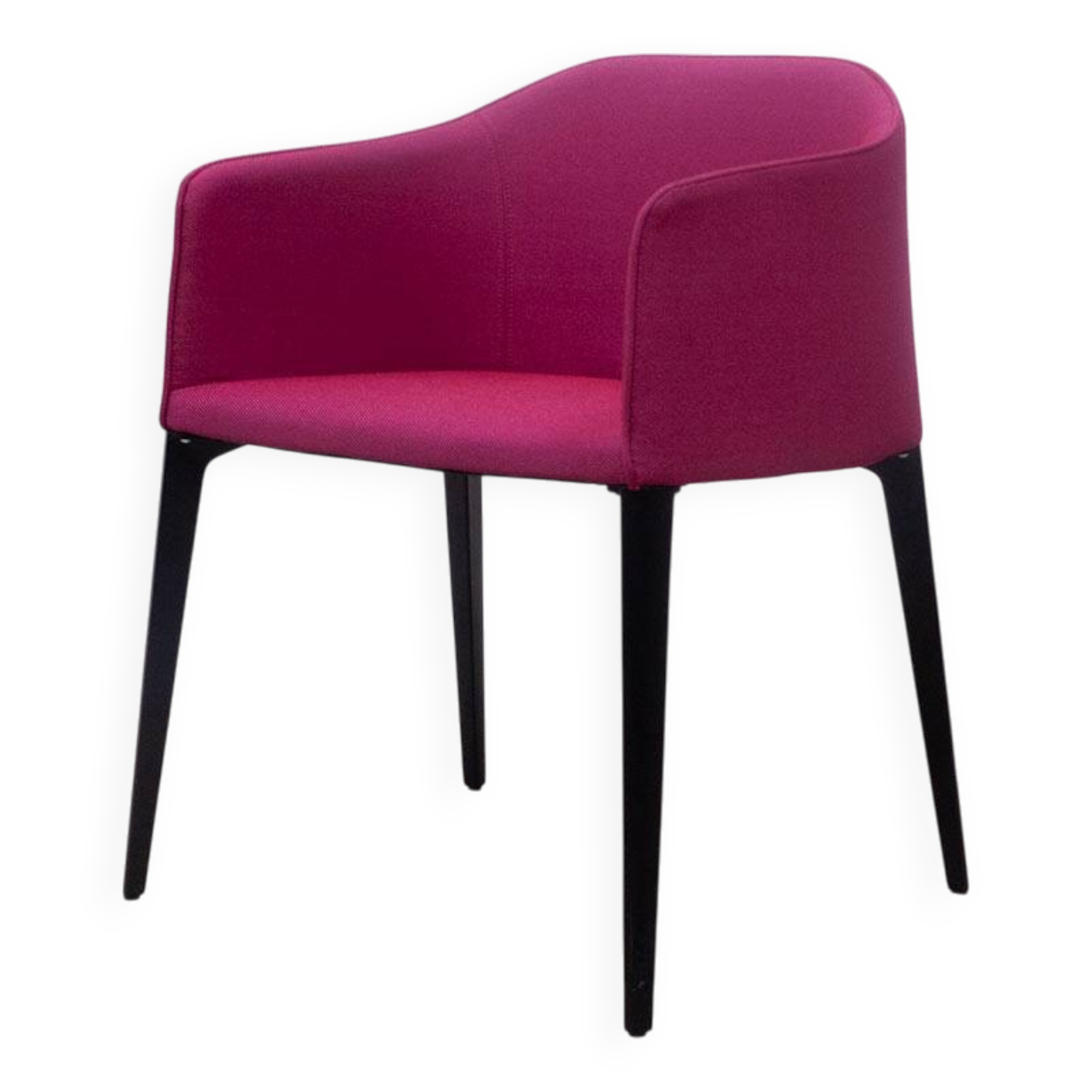 Laja chair from Pedrali in Magenta fabric.