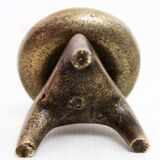 Brutalist bronze candle holder