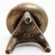 Brutalist bronze candle holder