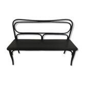 Black wood bench