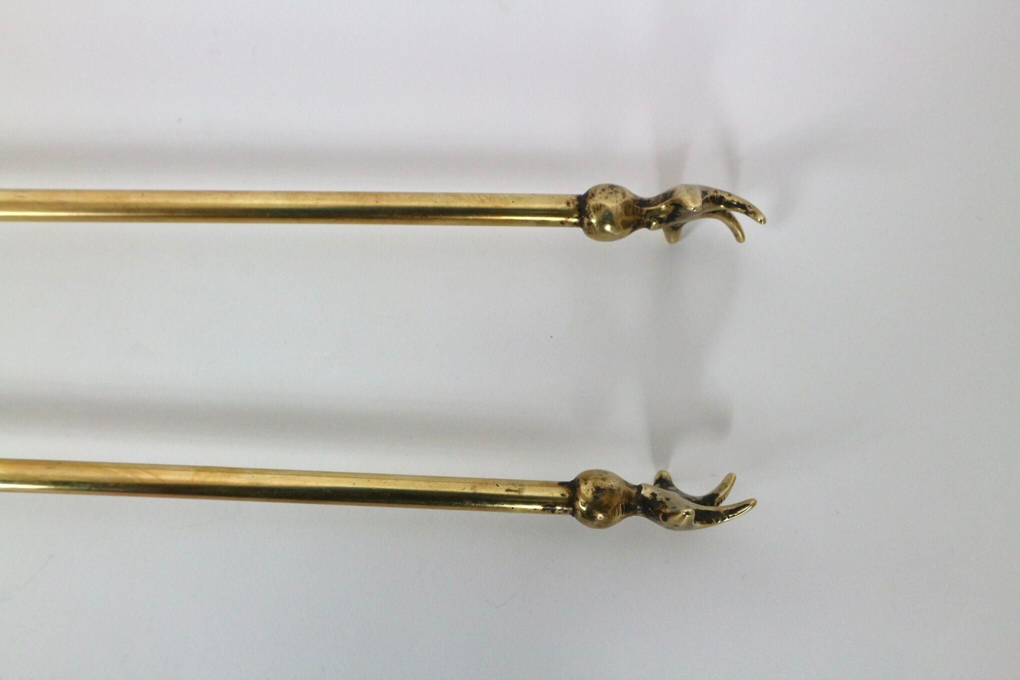 Vintage brass fireplace accessory set