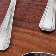 Christofle - Set of 12 Boréal pattern silver-plated table spoons