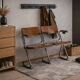 Two-seater folding bench, Bauhaus style, 1930s, Czechoslovakia