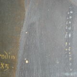 Signed portrait - Horned nun 42.5 / 32.5 on panel