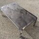 Vintage coffee table smoked glass and chrome 70