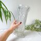 Vintage glass vase with geometric pattern