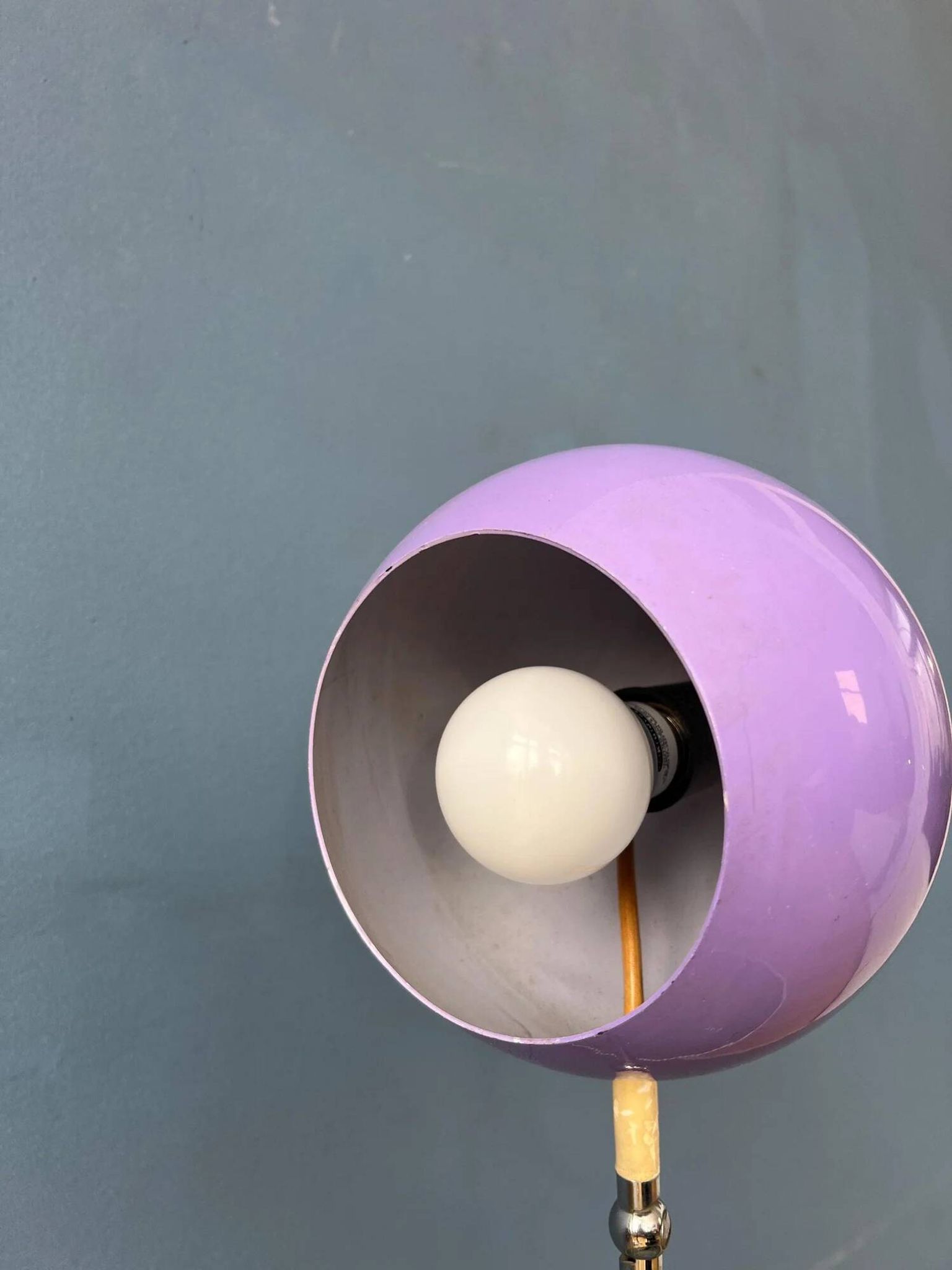 Vintage purple Herda space age eyeball desk lamp