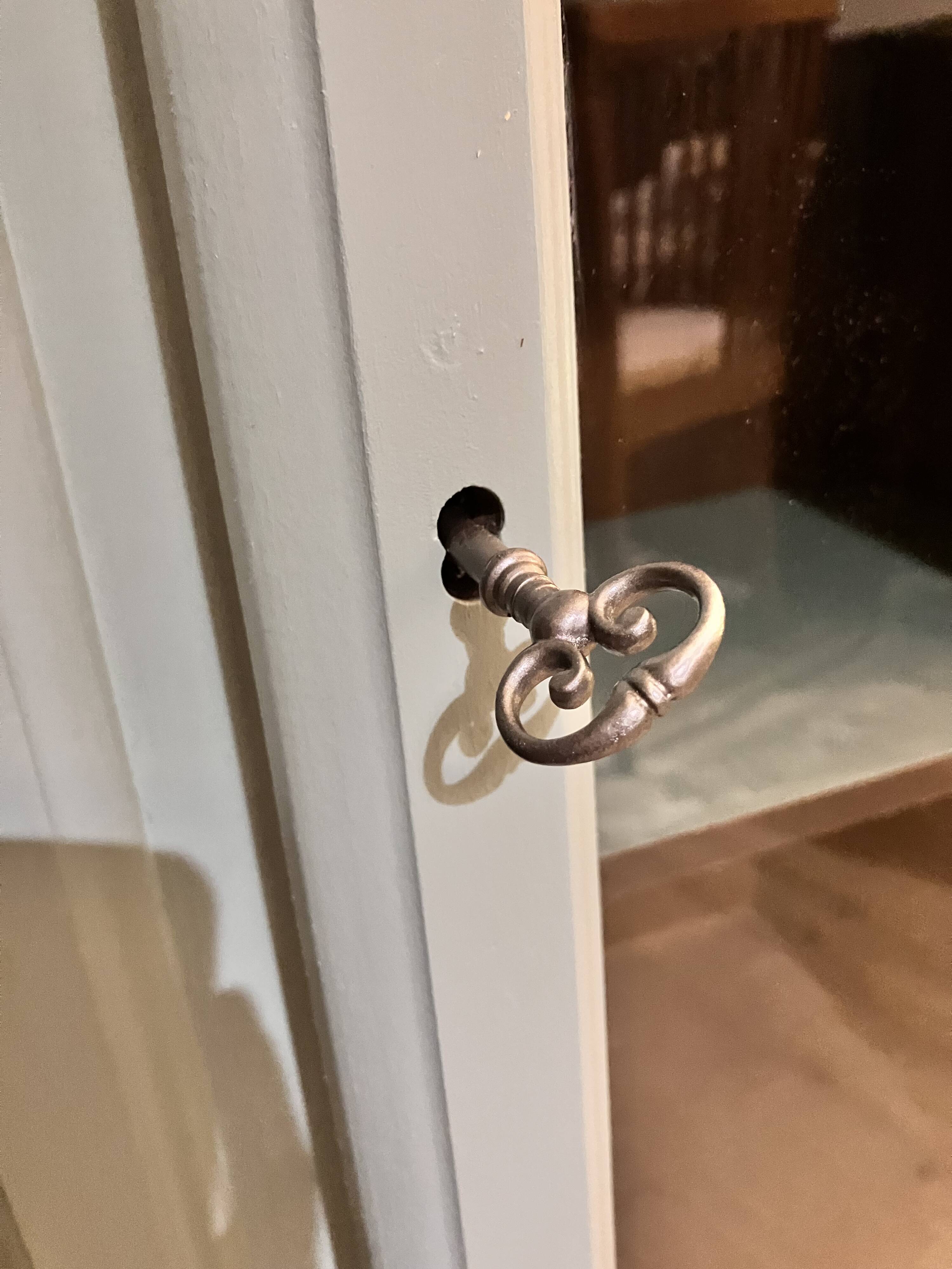 Painted wooden glass library