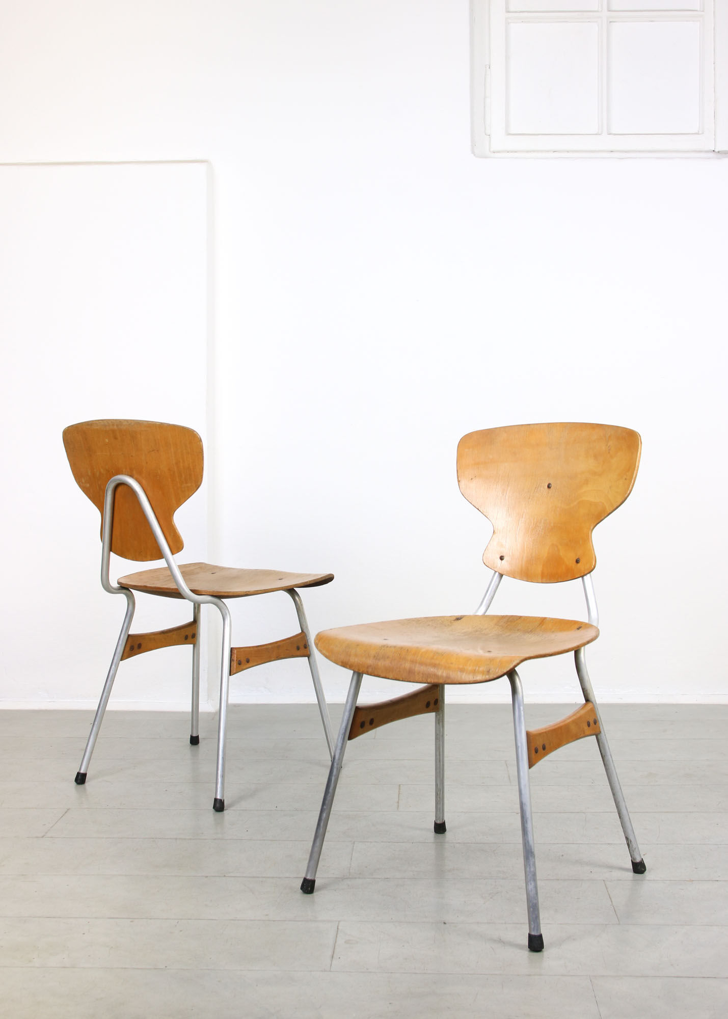Mid-century plywood chairs by niko kralj, set of 2